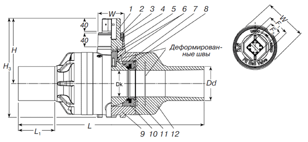 Шаровый кран AVK из ПЭ 100 серия 85/50